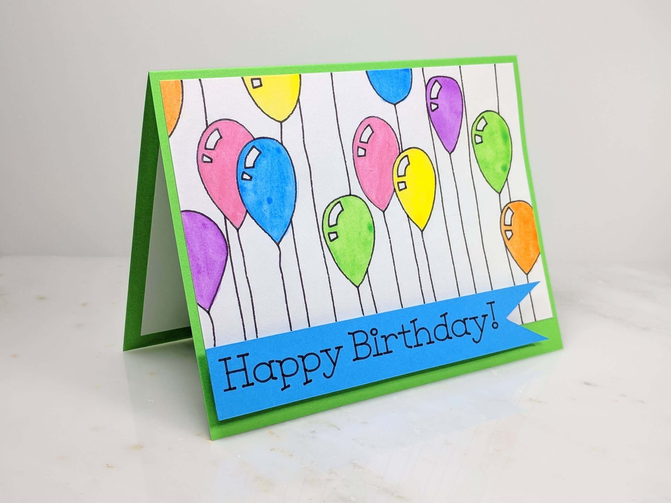 EASY DIY Watercolor Card – Budget Friendly Paints!  Birthday card drawing,  Diy watercolor cards, Watercolor birthday cards