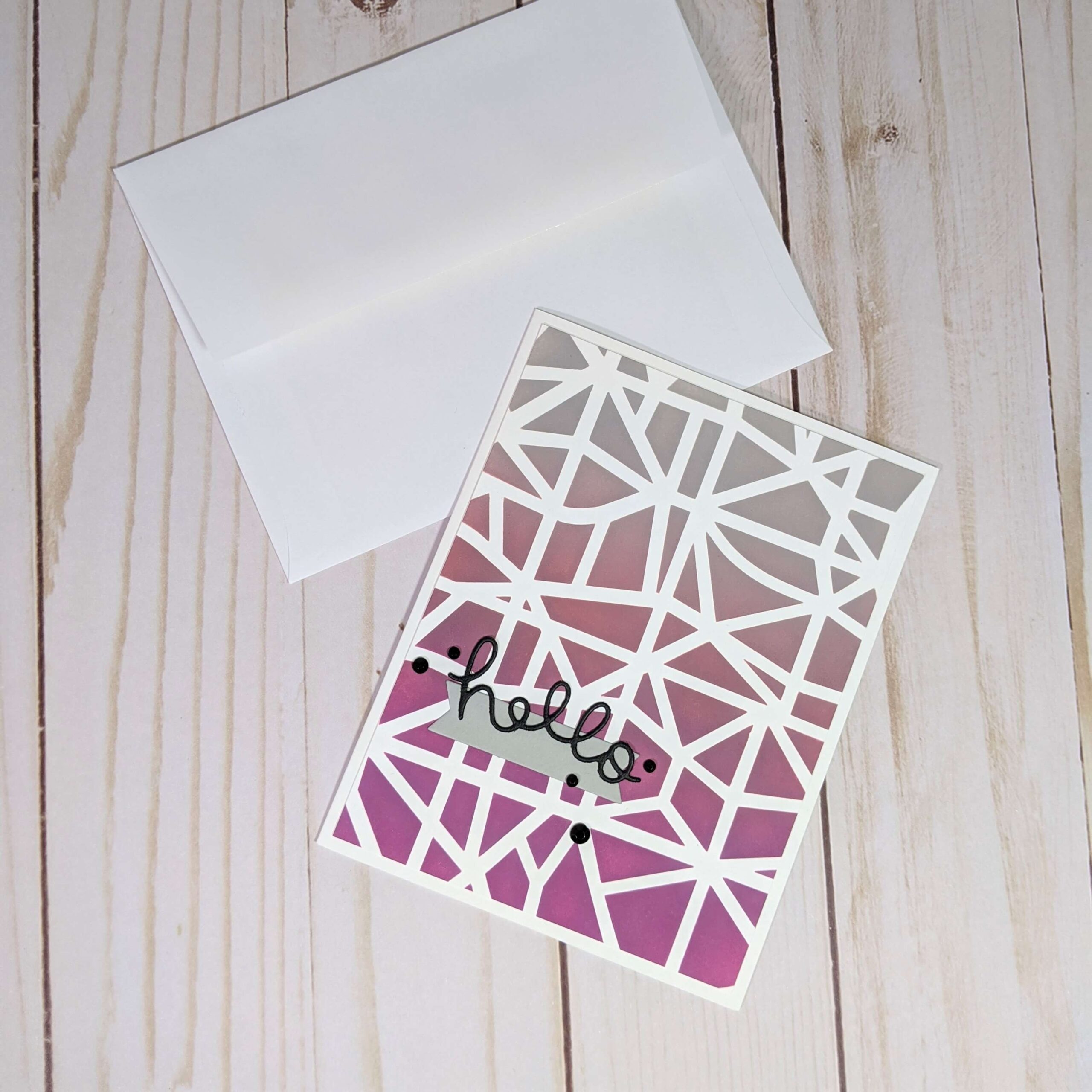 Distressed Hello masculine greeting card aerial